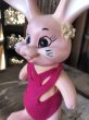 画像7: 60s Vintage Roy Des of Fla Bunny Rabbit Coin Bank Pink (B537) (7)