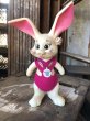 画像1: 60s Vintage Roy Des of Fla Bunny Rabbit Coin Bank Pink (B538) (1)