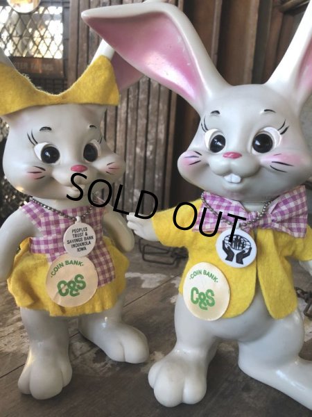 画像14: 60s Vintage Roy Des of Fla Bunny Rabbit Coin Bank Set (B534) (14)