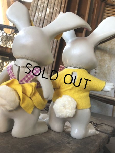 画像13: 60s Vintage Roy Des of Fla Bunny Rabbit Coin Bank Set (B534) (13)