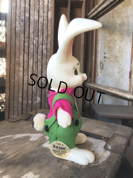 画像2: 60s Vintage Roy Des of Fla Bunny Rabbit Coin Bank GxP (B535) (2)