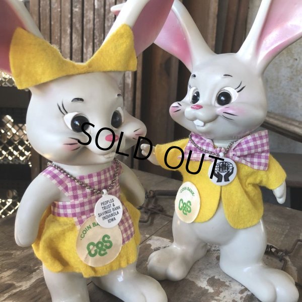画像8: 60s Vintage Roy Des of Fla Bunny Rabbit Coin Bank Set (B534) (8)