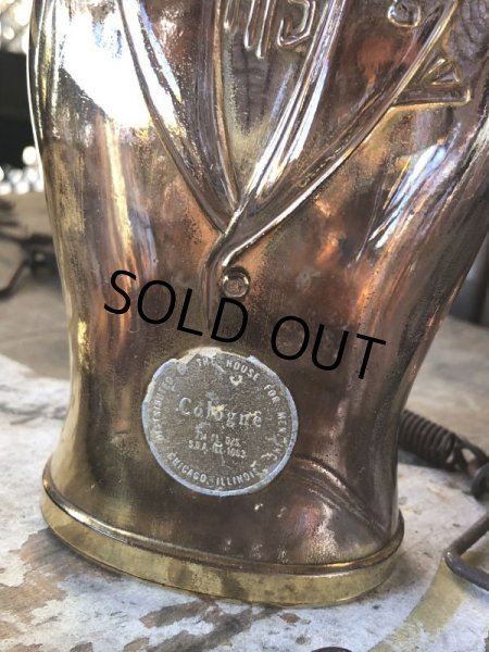 画像7: 40s Vintage HIS Northwoods Mens Cologne Bottle Art Deco Design Rare Gold Version (B547) (7)