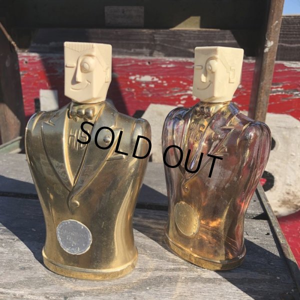 画像13: 40s Vintage HIS Northwoods Mens Cologne Bottle Art Deco Design Rare Gold Version (B547) (13)