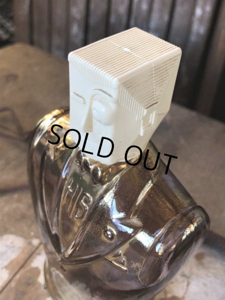 画像9: 40s Vintage HIS Northwoods Mens Cologne Bottle Art Deco Design Rare Gold Version (B547) (9)