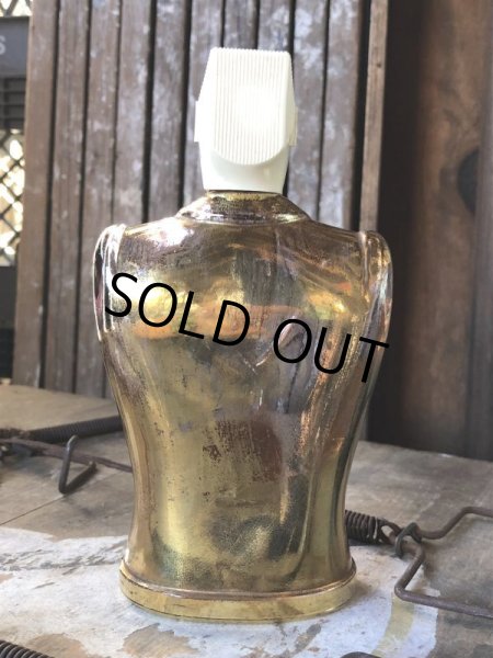 画像5: 40s Vintage HIS Northwoods Mens Cologne Bottle Art Deco Design Rare Gold Version (B547) (5)
