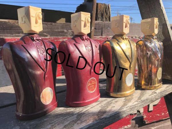 画像14: 40s Vintage HIS Northwoods Mens Cologne Bottle Art Deco Design Rare Gold Version (B547) (14)