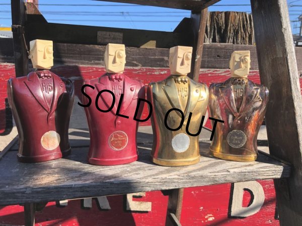 画像17: 40s Vintage HIS Northwoods Mens Cologne Bottle Art Deco Design Rare Gold Version (B547) (17)