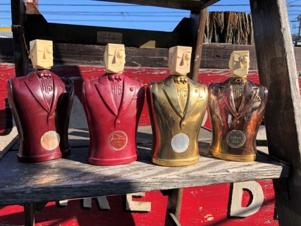 画像18: 40s The House For Men, Inc. HIS Glass Bottle After Shave Lotion Rare Gold Version (B546) (18)