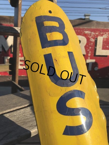 画像3: Antique U.S.A New Orleans BUS STOP Heavy Duty Porcelain Street Sign (B557) (3)