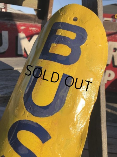 画像4: Antique U.S.A New Orleans BUS STOP Heavy Duty Porcelain Street Sign (B557) (4)