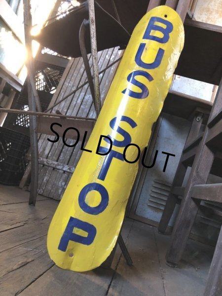 画像17: Antique U.S.A New Orleans BUS STOP Heavy Duty Porcelain Street Sign (B557) (17)
