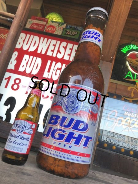 画像16: Vintage N.O.S Budweiser Bud Light Plastic Beer Bottle Coin Bank (B559) (16)