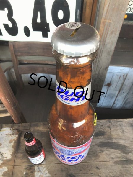 画像15: Vintage N.O.S Budweiser Bud Light Plastic Beer Bottle Coin Bank (B559) (15)