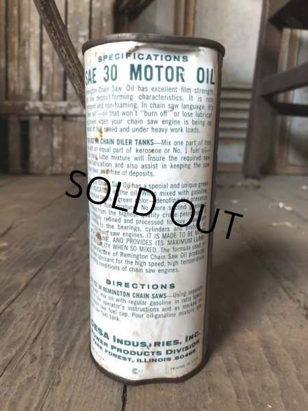 画像4: Vintage Oil Can REMINGTON Chain Saw Oil (C532)  (4)