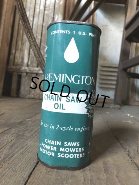 画像2: Vintage Oil Can REMINGTON Chain Saw Oil (C532)  (2)