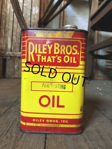 画像5: Vintage 1pt Oil Can RILEY BROS. That's Oil (C529)  (5)