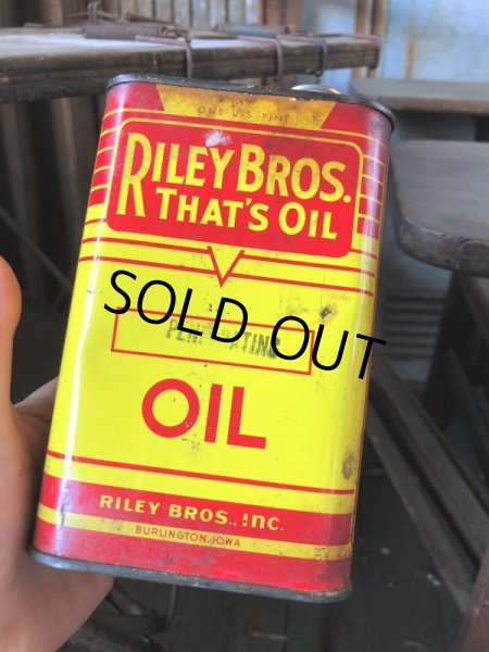 画像1: Vintage 1pt Oil Can RILEY BROS. That's Oil (C529)  (1)