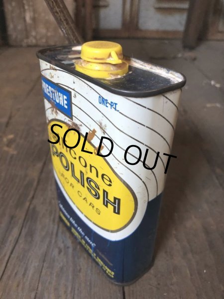 画像2: Vintage 1pt Oil Can PRESTONE Silicon Polish for Cars (C525)  (2)