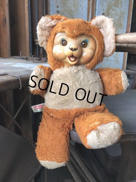 画像1: Vintage Rubber Face Doll Bear 21cm (B580） (1)