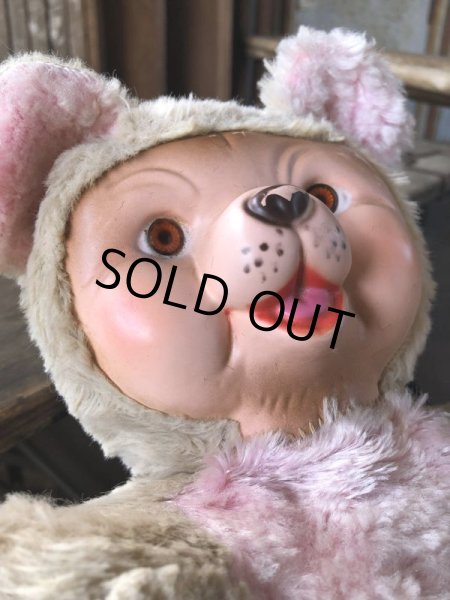 画像3: Vintage Celluloid Face Doll Bear 25cm (B579） (3)