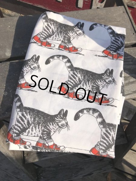 画像9: Vintage Twin Flat Sheet Fabric B Kliban Cats (B592) (9)