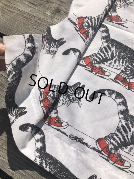 画像4: Vintage Twin Flat Sheet Fabric B Kliban Cats (B592) (4)