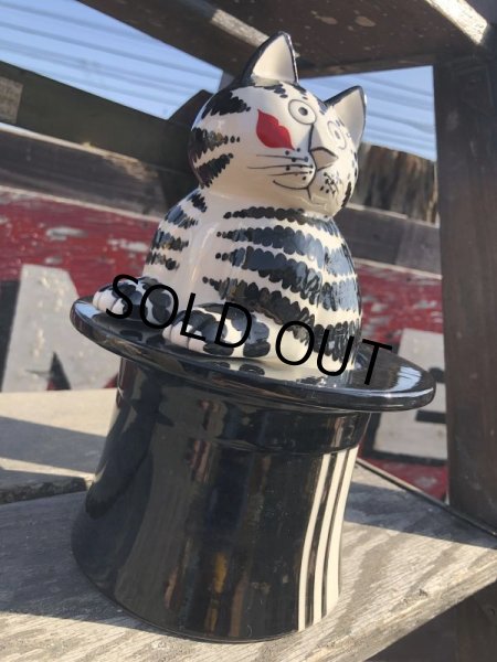 画像7: Vintage B Kliban Cats in Top Hat Trinket Jar (B595) (7)