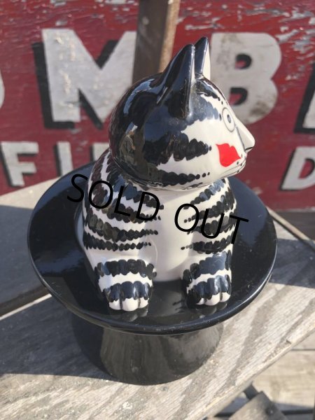 画像8: Vintage B Kliban Cats in Top Hat Trinket Jar (B595) (8)