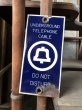 画像1: Vintage BELL SYSTEM Porcelain Sign Underground Telephone Cable DO NOT DISTURB (B599) (1)