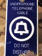 画像7: Vintage BELL SYSTEM Porcelain Sign Underground Telephone Cable DO NOT DISTURB (B599) (7)