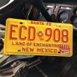画像1: 90s Vintage American License Number Plate / New Mexico ECD 908 (B623) (1)