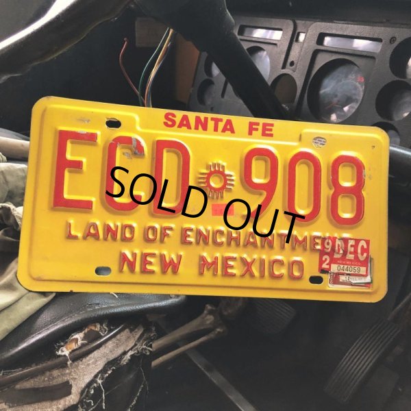画像1: 90s Vintage American License Number Plate / New Mexico ECD 908 (B623) (1)