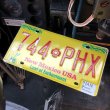 画像1: 90s Vintage American License Number Plate / New Mexico USA 744 PHX (B603) (1)