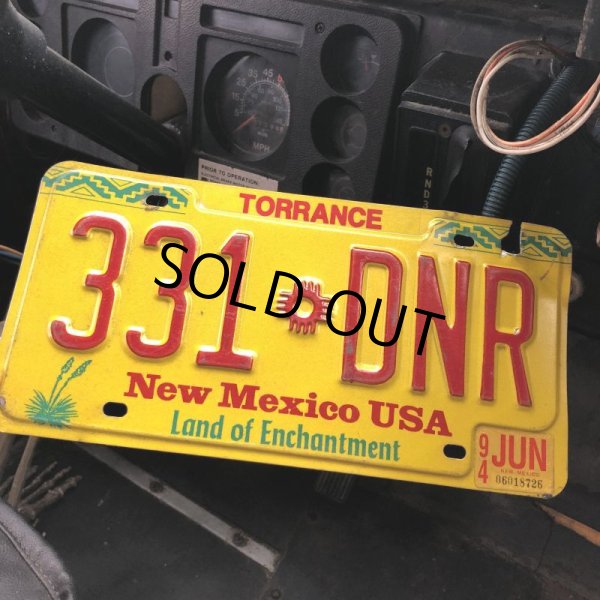 画像1: 90s Vintage American License Number Plate / New Mexico USA 311 DNR (B605) (1)