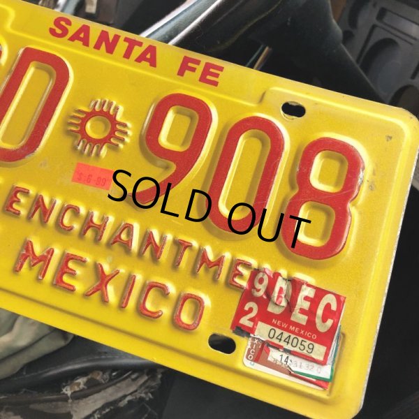 画像2: 90s Vintage American License Number Plate / New Mexico ECD 908 (B623) (2)