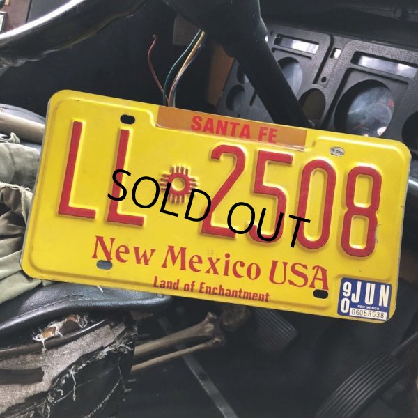 画像1: 90s Vintage American License Number Plate / New Mexico USA LL 2508 (B622) (1)