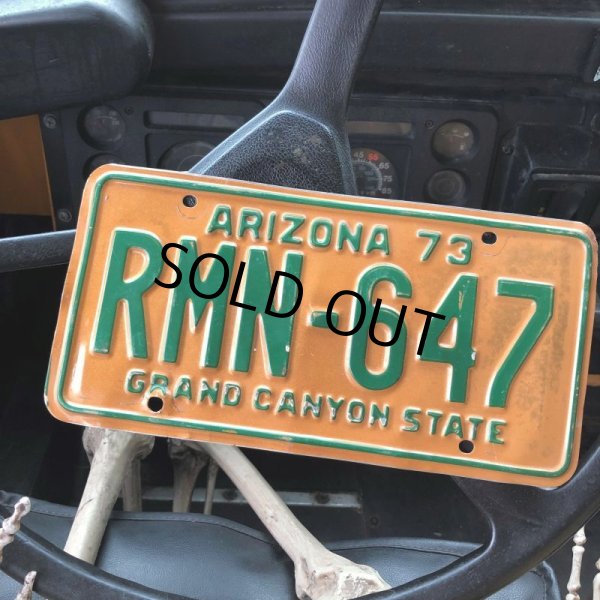 画像1: 70s Vintage American License Number Plate / ARIZONA RMN 647 (B606) (1)