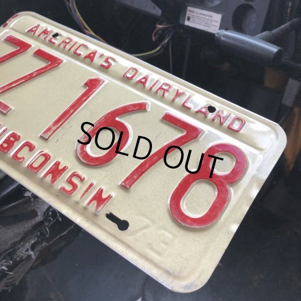 画像2: 70s Vintage American License Number Plate / WISCONSIN ZZ 1678 (B615) (2)
