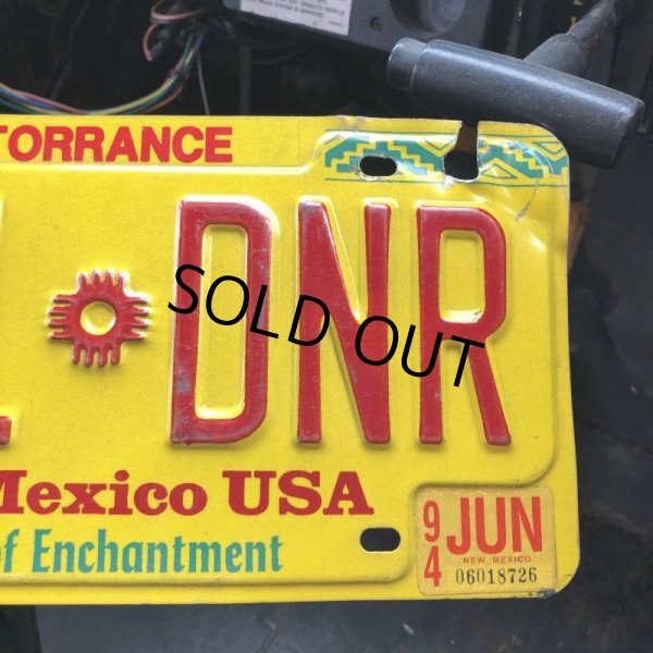 画像2: 90s Vintage American License Number Plate / New Mexico USA 311 DNR (B605) (2)