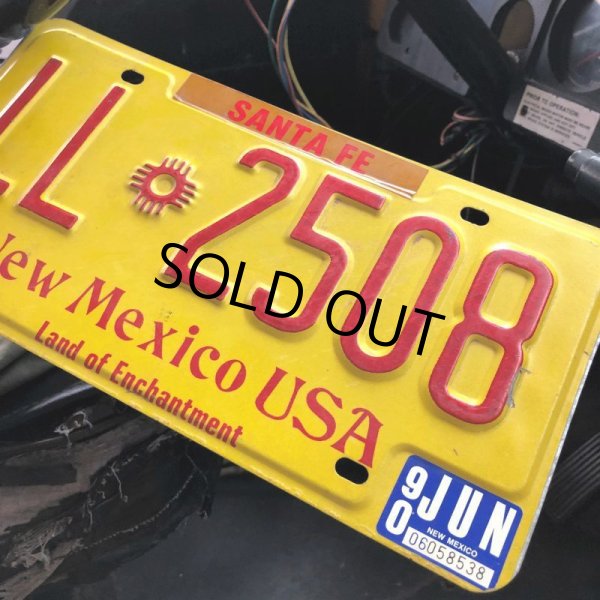画像2: 90s Vintage American License Number Plate / New Mexico USA LL 2508 (B622) (2)