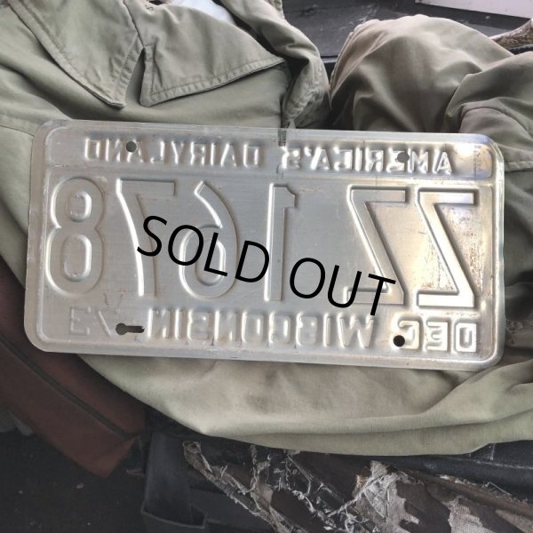 画像3: 70s Vintage American License Number Plate / WISCONSIN ZZ 1678 (B615) (3)