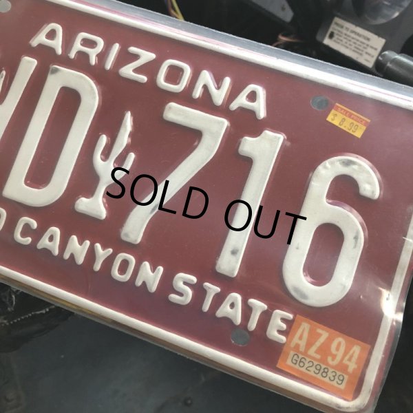 画像2:  90s Vintage American License Number Plate / ARIZONA KWD 716 (B620) (2)