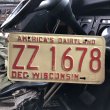 画像1: 70s Vintage American License Number Plate / WISCONSIN ZZ 1678 (B615) (1)