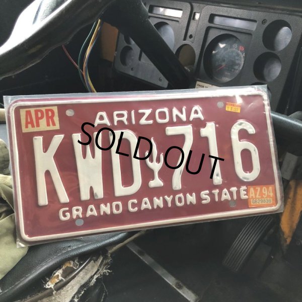 画像1:  90s Vintage American License Number Plate / ARIZONA KWD 716 (B620) (1)