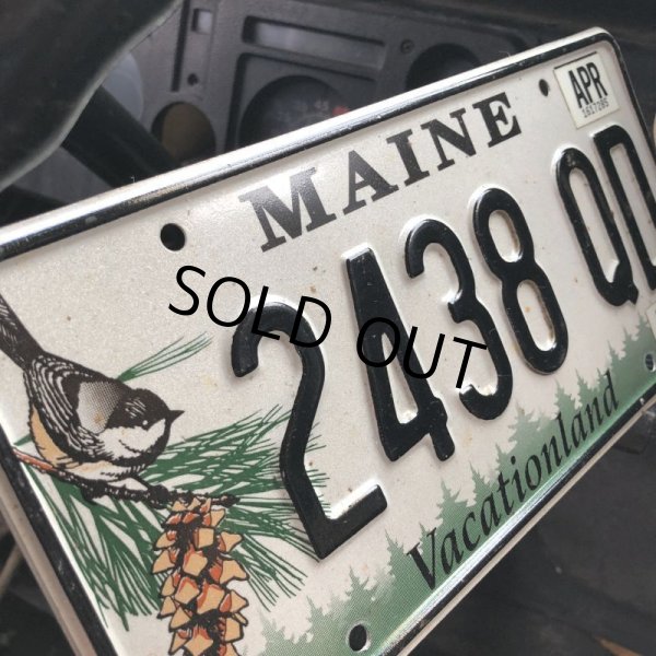 画像2: 00s Vintage American License Number Plate / MAINE 2438 QD (B607) (2)