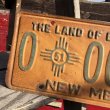 画像2: 50s Vintage American License Number Plate / 0 00000 NEW MEXICO (B631) (2)