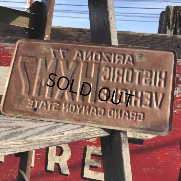 画像3: 70s Vintage American License Number Plate / ARIZONA HISTORIC VEHICLE HXM7 (B626) (3)