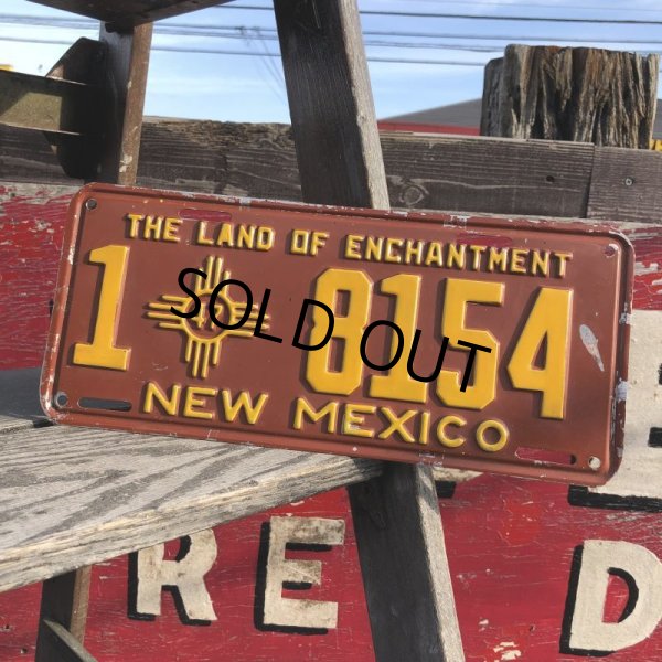 画像1: 40s Vintage American License Number Plate / 1 8154 NEW MEXICO (B630) (1)