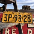 画像1: 20s Vintage American License Number Plate / NY 27 3P-93-28 (B641) (1)